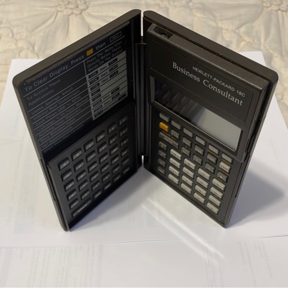 Hewlett-Packard 18C Business Consultant Calculator  In Working & Good Condition